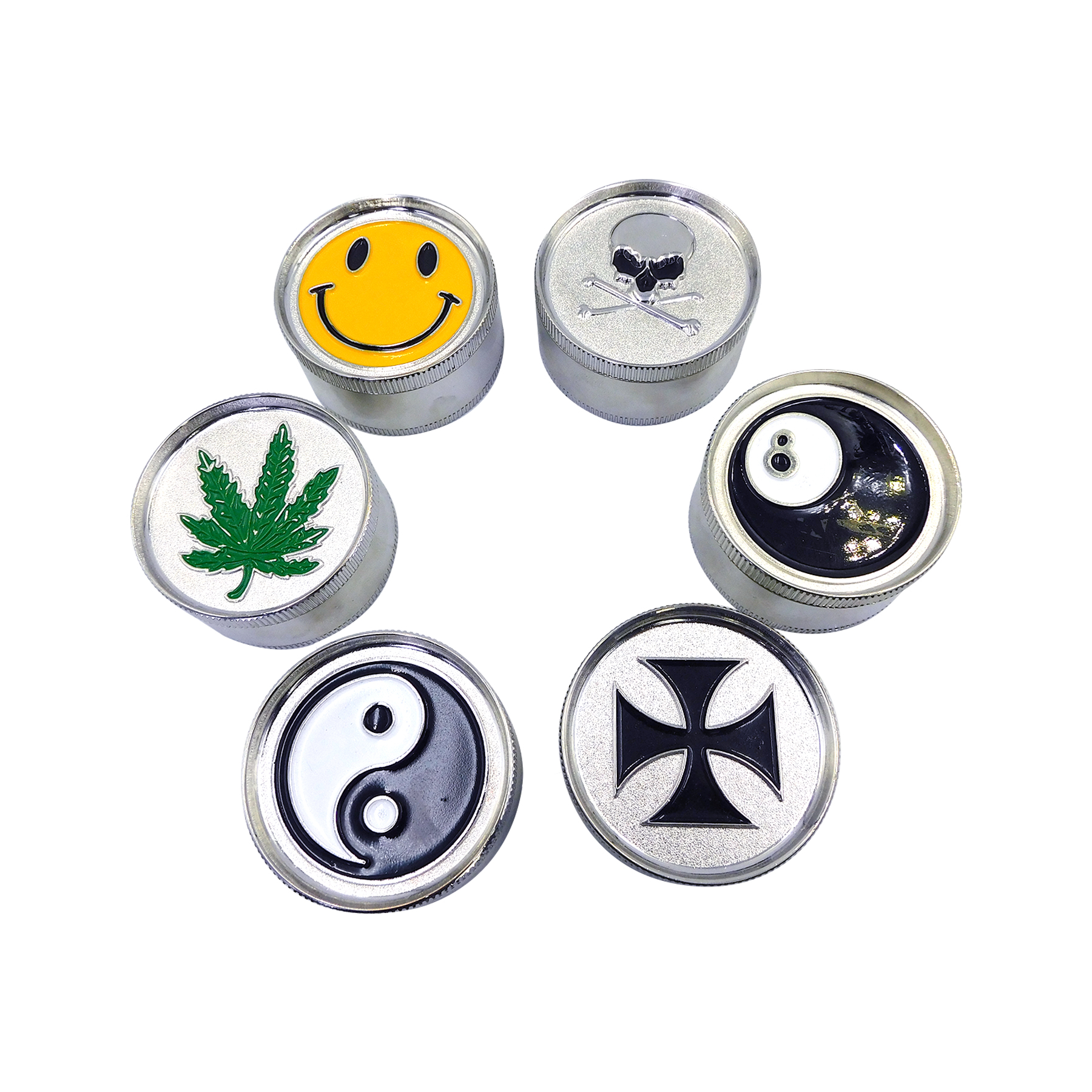 Moledora de metal mediana con grabado