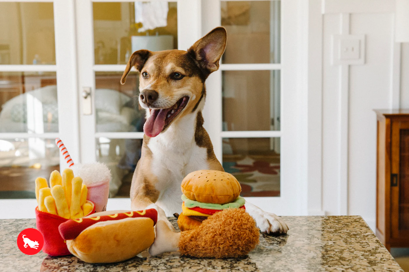 La Hamburguesa - Juguete de Peluche para Perros American Classic® | Pet P.L.A.Y. - Imagen 8